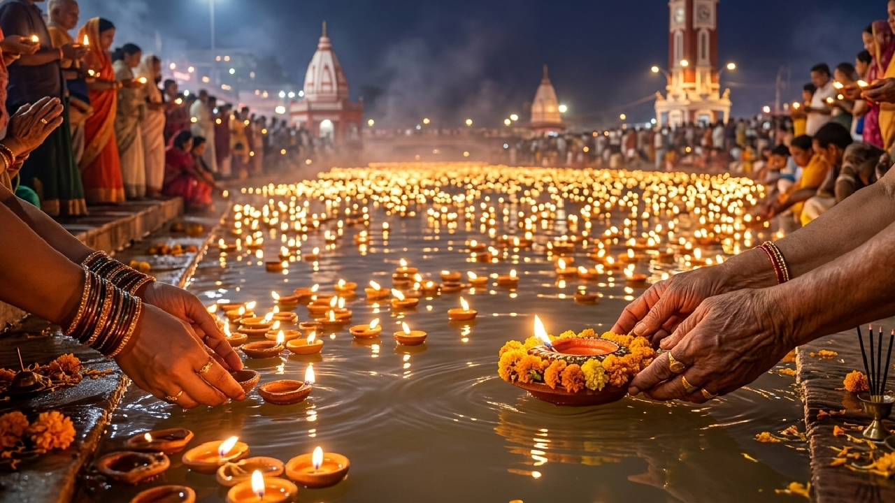 Haridwar Ganga Aarti Booking - Floating Diyas in Ganga